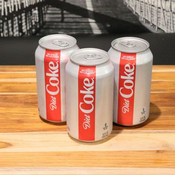 Diet Coke - Zero-calorie Diet Coca-Cola served ice cold in a can.